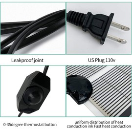 YOUMU Reptile Heating Pad- (5W/15W/25W/35W) Temperature Adjustable Terrarium Heat Mat for Turtle/Snake/Frog/Lizard/Small Animals/Plant Box (5W(7.08in5.9in))