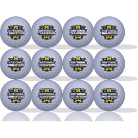 Michigan National Champions White Golf Balls 12 Pack - Great Gift Idea!