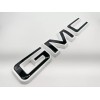 Auto Fit Rear Tailgate GMC Black White OVERLAY Emblem Badge