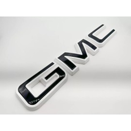 Auto Fit Rear Tailgate GMC Black White OVERLAY Emblem Badge Fit 2023+ GMC Canyon