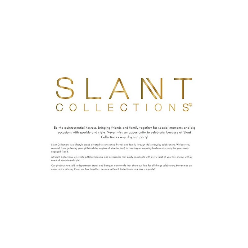 Slant Party Supplies Champagne Glasses - Stemless Mimosa Prosecco Cocktail