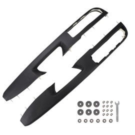 JUMOPARTS 80994 2PCS Front Driver and Passenger Side Door Handle Armrest Repair Compatible with Chevy Silverado Suburban Tahoe Avalanche GMC Sierra Yukon 2010-2014（Black）