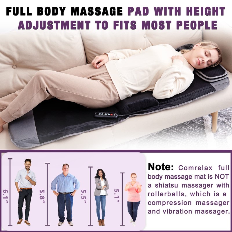 comrelax Full Body Massage Pad- Pressure and Vibration Stretching Body