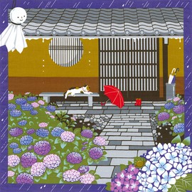 TAYU-TAFU - Tapiz de Furoshiki Japonés: Bocetos de Cat - Junio en Japón