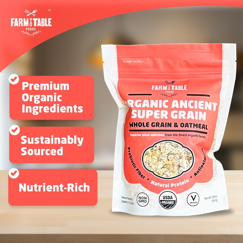 Farm to Table Foods Organic Ancient Super Grain Oatmeal –
