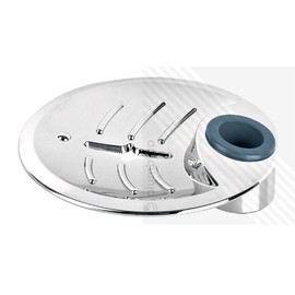 Large Round Soap Dish in Chrome - Fits Round 25mm Shower Riser Rails - Made from Strong ABS - Perfect Way to Upscale Your Shower! from ECOSPA
