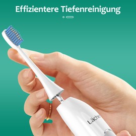 Lächen Replacement brush head, moderate hardness of the brush head, suitable for all Smile electric toothbrushes, W162 (white)