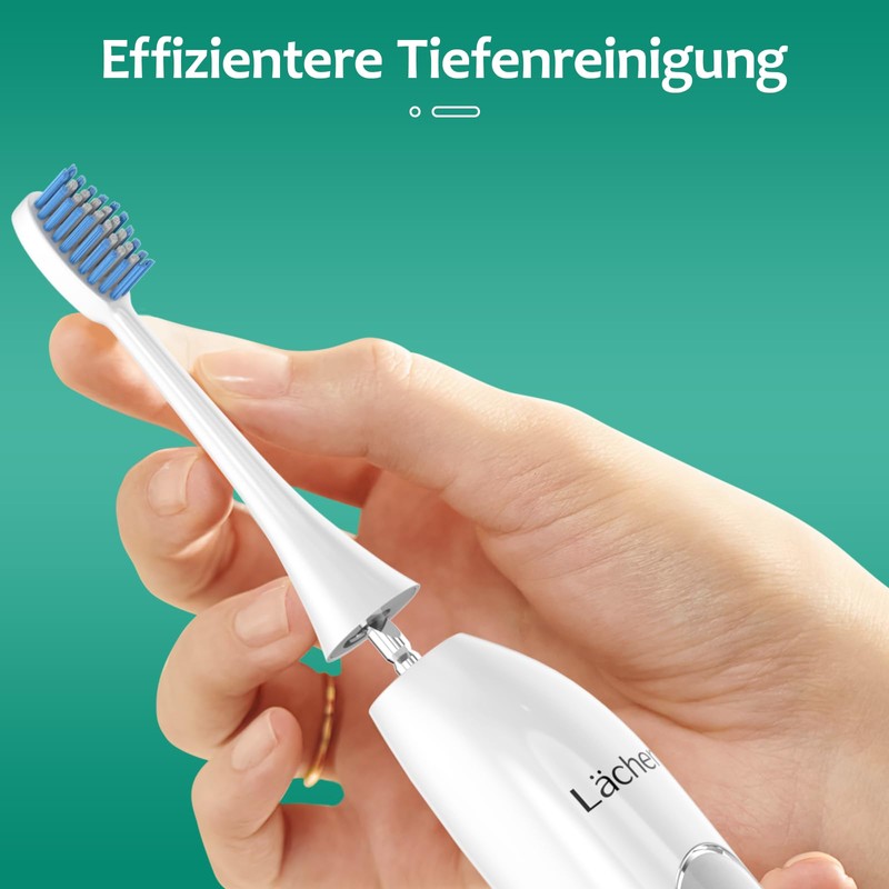 Lächen Replacement brush head, moderate hardness of the brush head,