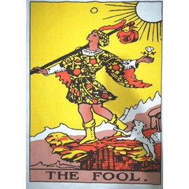 AVA Collections 220x140cm Tapestry The FOOL Card Wall Hanging Cotton Boho Trippy Twin Tapestries Art Hippie Bohemian Tapestry Home Living Room Decor (Fool)