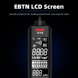 BSIDE - Voltage Tester, EBTN Screen Voltage Tester with Capacity Test and Adjustable Sensitivity, Non-Contact AC Sensor Pen Socket Tester Live Wire Tester Protective Case
