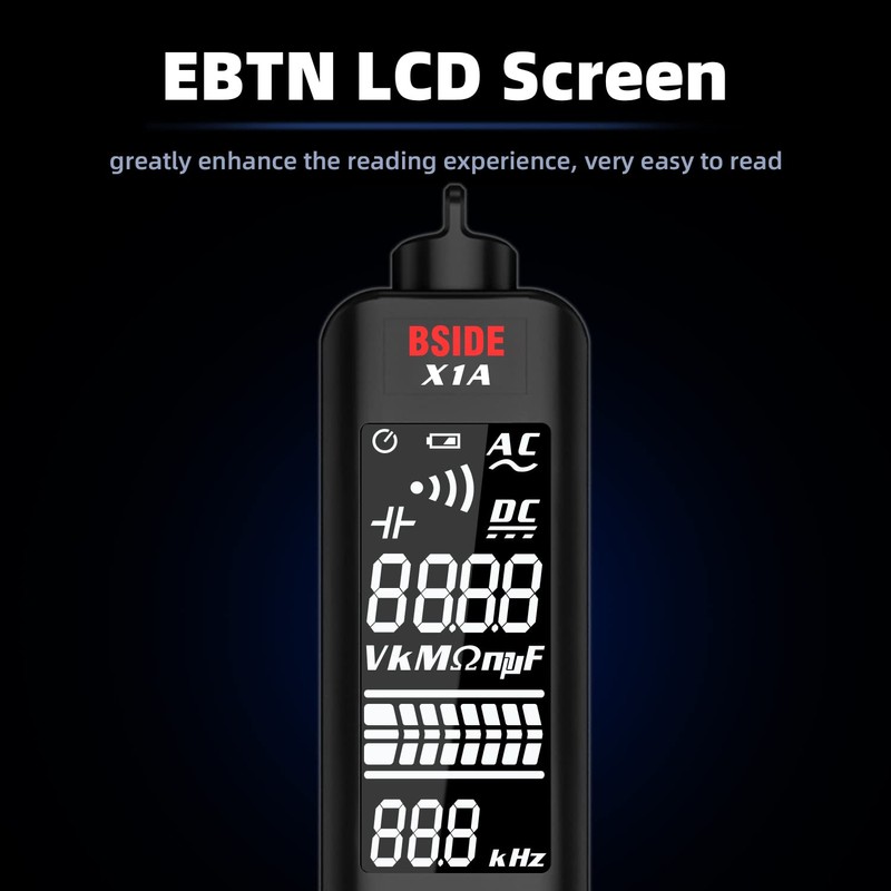 BSIDE - Voltage Tester, EBTN Screen Voltage Tester with Capacity