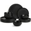 Metflavor Earthsong Dinnerware Sets for 4, 12-Piece Ceramic Plates and