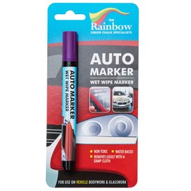 RAINBOW CHALK MARKERS LTD VIOLET AUTO MARKER - Removable Paint from Body Panels & Windscreens