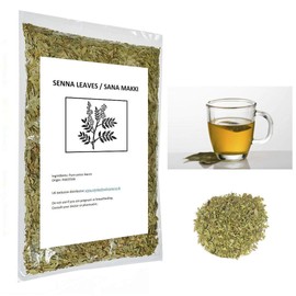 175gm Pure Herbal Senna Leaves | Natural Green Tea | Pure Sana Makki Leaves | Loose Tea coms in a pouch with ziplock bags for freshness. Use to cure many illnesses (175gm)