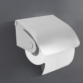 Roll Paper Holders, Wall-Mounted Toilet Paper Dispenser Stainless Steel Waterproof Bathroom Toilet Plastic Tissue Box for Hotel Restaurant Public Toilet