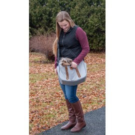 Pet Gear Tote/Sling Carrier for Cats/Dogs, Storage Pocket, Removable Washable Liner, Zippered Top and Mesh Windows, Light Grey