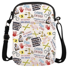 TV Show Inspired Gift TV Series Fans Gift Law Detective Team TV Show Merchandise Special Victims Unit Crossbody Bag, Law Tv Pattern Cb Eu