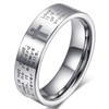 Fashion Month Men Women 6mm Tungsten Carbide White Ring Engraved