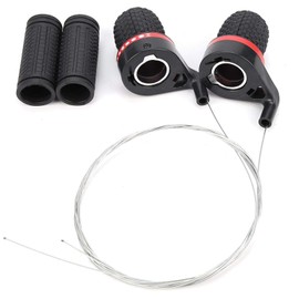 Alomejor Bicycle Speed Shifter Mountain Bike Speed Shift Front Derailleur Handle Twist Grip Gear Cable