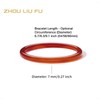 ZHOU LIU FU Bangle Bracelets for Women Red Chalcedony Round