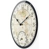 Infinity Instruments Orbis Indoor Outdoor Wall Clock and Thermometer, Traditional