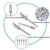 BESTYCHAO 100pcs 6.4mm x 12.7mm Large Aluminium Blind Rivet, Open