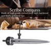 Large pencil marking compass, leather compass with flat quick adjustment
