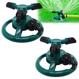 ZHMEINA 2Pcs Sprinklers for Yard, Automatic 360° Rotating Lawn Sprinkler, Garden Water Sprinklers for Lawns, Large Area Coverage Lawn Irrigation System, Yard Sprinkler for Lawns and Gardens Plant