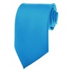 K. Alexander Peacock Blue Necktie SOLID Mens Neck Tie Satin