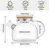 CnGlass Glass Teapot Stovetop Safe,40.6oz Clear Tea pot with Removable