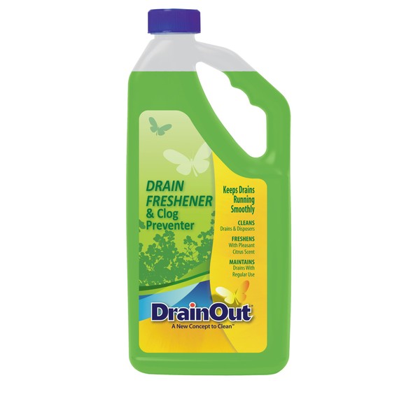 Summit Brands Drain OUT Drain Cleaner & Odor Eliminator, Clog Preventer and Buildup Remover, Fresh Citrus, 32 Ounce