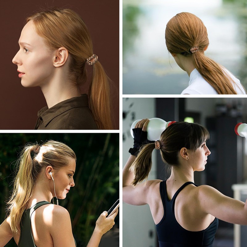 KANPRINCESS 16Pcs Hair Ties For Thick Hair, Strong Stretchy Hair