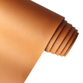 XHT Smooth and Soft Plain Faux Leather, 30 x 135 cm, for Sewing DIY Items Such as Clothing and Leather Bags (Light Brown)