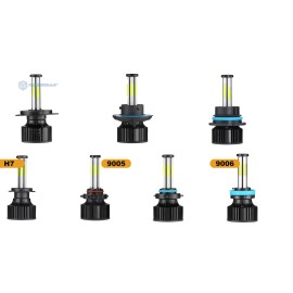 IRONWALLS 6-sides 9005 HB3 LED Headlight Bulbs Kit High Beam White Super Bright 1500000LM