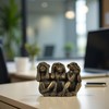 DurableDelights 3 Wise Monkeys Statue for Home Decor Accents -