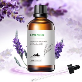 Lavender Essential Oil Mumianhua Pure Lavender Oil Lavender Aromatherapy Oil for Diffuser, Skin, Hair, Candle Making 100ml with Dropper