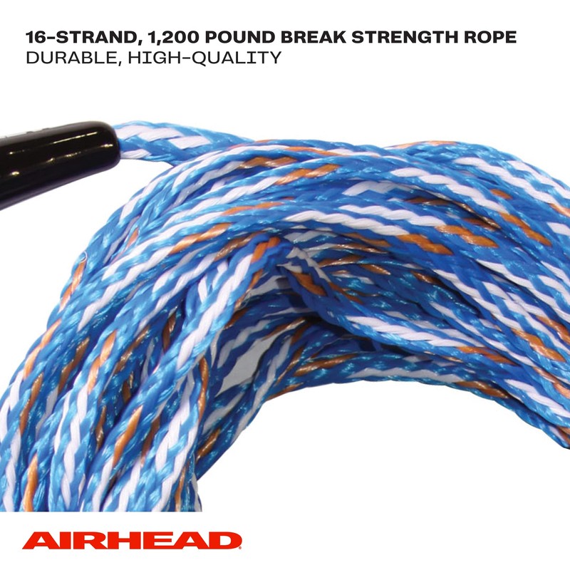 Kwik Tek 1-Section Water Ski Rope with 4-Inch Finger Guards,