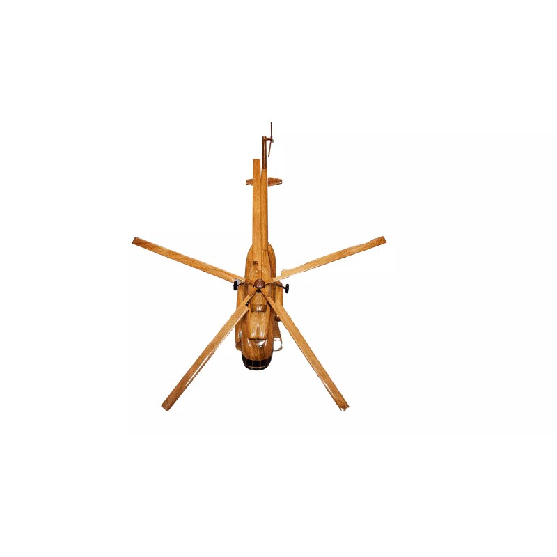 MI17 Mahogany Wood Desktop Helicopter Model