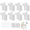 NYGHMY 8 Pack White Plastic Wire Shelf End Brackets -