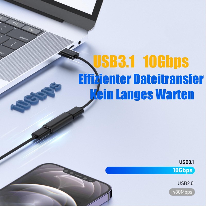 Leloco Pack of 4 USB C 3.1 Adapter USB C