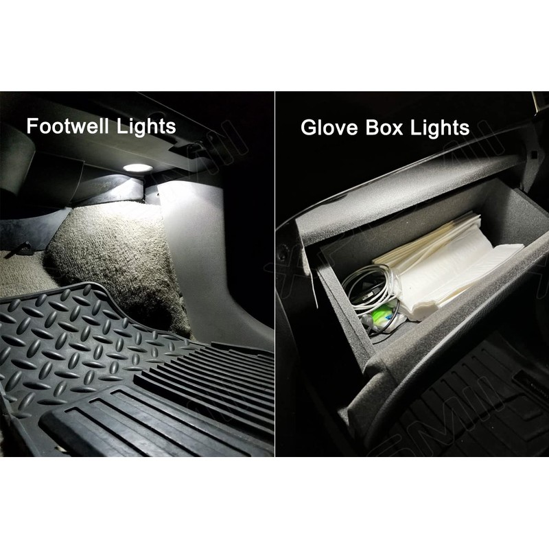 Xpismii 12 Piece 6000K White Ram Interior LED Light Kit