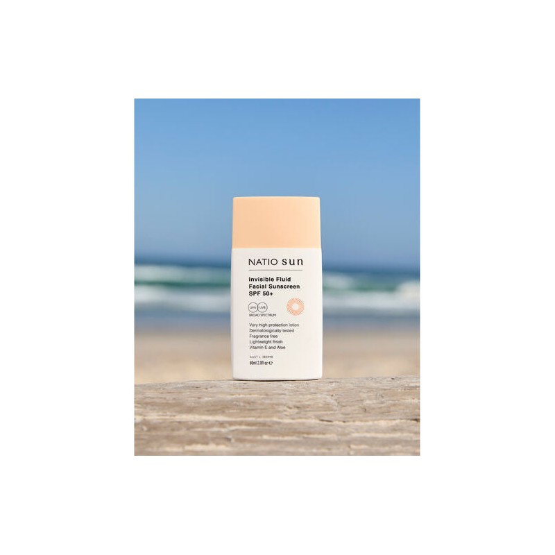 Natio Invisible Face Fluid Sunscreen SPF 50+ 60ml