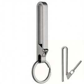 TIMULTI Titanium Keychain Belt Clip Carabiner Belt Hook Fall-Resistant Men's Stylish Keychain with Keyring