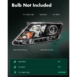 SCITOO Headlights for 2010 2011 2012 for Ford Fusion Chrome Housing Left Side Headlight FO2502273