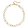 Rackynass Chunky Beaded Necklaces for Women Beige Acrylic Resin Bead