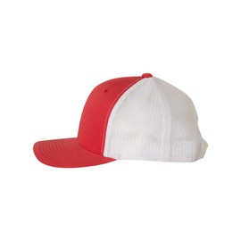 1987-93 Ford Mustang GT 5.0 Convertible Fully Embroidered Yupoong 6606 Snapback Trucker Fitted Cap red/White