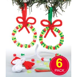 Baker Ross Bastelsets für Perlenkranz-Anhänger (6er-Pack), für Kunst- und Bastelprojekte für Kinder, ideal für Bastelgruppen, Schule, Basteln zu Hause und mehr