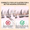 Self Adhesive Lash Clusters Kit Natural Press-On Lashes No Glue