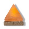 USB Himalayan Salt Lamp - Pyramid Triangle Carved Shape Pink