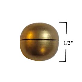 Small Burnished Brass Screw Together Cord Condenser for Window Shades & Blinds
